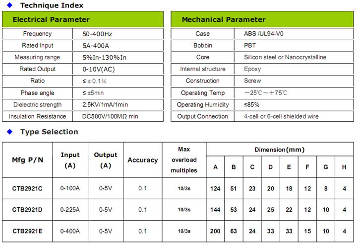 CTB2921 Series Three Phase Current Transformer 2